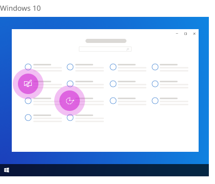 Personalización y facilidad de acceso en Windows 10 Configuración.