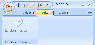 Métodos abreviados de teclado en la página de edición del Diseñador de paneles