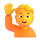 Emoji de persona de Teams levantando la mano
