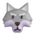 Emoji de lobo de Teams con cara de lobo