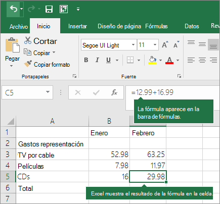 Rey Lear acoso Antecedente Usar Excel como calculadora - Soporte técnico de Microsoft
