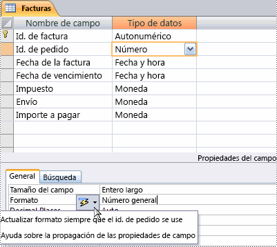 Resultado de imagen para en access científicos en el tipo de datos numero