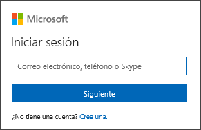 Iniciar sesión en Office con la dirección de correo electrónico y la contraseña de la cuenta de Microsoft