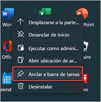 Deshabilitar Aumentar Abreviar Anclar una aplicación a la barra de tareas - Soporte técnico de Microsoft