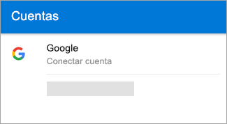 Outlook para Android puede encontrar automáticamente su cuenta de Gmail.