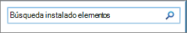 Cuadro de búsqueda Buscar elementos instalados de SharePoint 2010