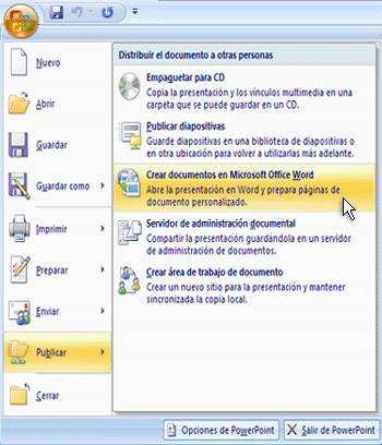 Crear documentos en Microsoft Office Word