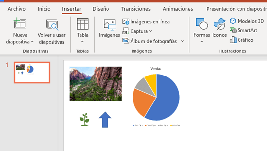 Insertar imágenes, formas y gráficos