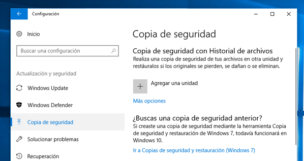 Copia de seguridad Windows - Soporte de Microsoft