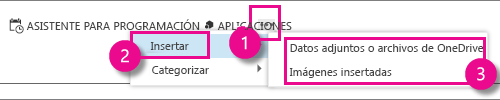 Botón Más acciones en Outlook Web App