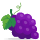 Emoticono de uvas