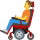 Emoticono de persona en silla de ruedas motorizada
