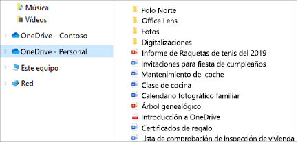 Explorador de archivos abrir con OneDrive-Personal seleccionado