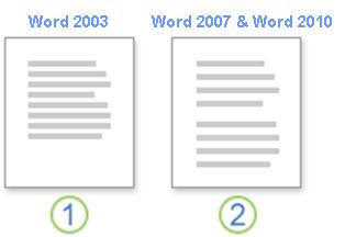 Line spacing in different versions