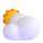 Emoji de sol de teams detrás de la nube