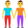 Emoticono de pareja sosteniendo las manos