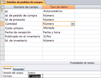 Resultado de imagen para en access general en el tipo de datos numero