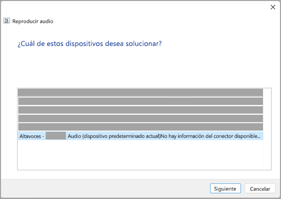 Inicia el solucionador de problemas de audio en la Configuración de sonido de Windows 11.