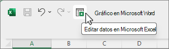 Modificar los datos en el botón de Microsoft Excel