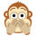 Emoticono de mono malvado sin hablar