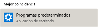 Programas predeterminados en Windows