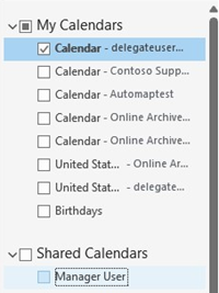 Calendario compartido no puede hacer clic en el nombre del calendario