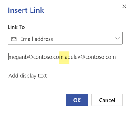 Use una coma para separar varias direcciones de correo electrónico.
