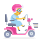 Emoticono de patinete scooter de abuela