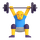 Emoji de hombre levantando pesas en Teams