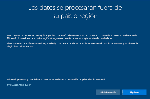 Transferencia de datos de Windows 10