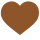 Emoticono de corazón marrón