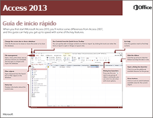 Guía de inicio rápido de Access 2013