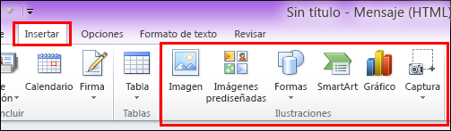 Insertar imagen en Outlook 2010