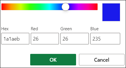 Selector de color personalizado
