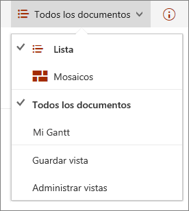 Menú vistas en Microsoft Edge