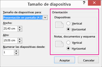 Establecer la orientación del trabajo de impresión