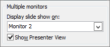 Opciones de monitor de PowerPoint 2010