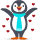 Emoticono de beso de pingüino