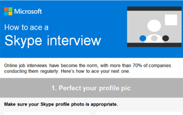Lista de comprobación de entrevista en Skype