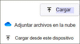 Use el botón de carga para seleccionar los archivos locales a los que hacer referencia.