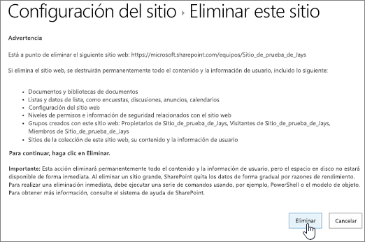 Eliminar la advertencia del sitio y la pantalla de confirmación