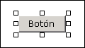 Botón seleccionado en modo de diseño