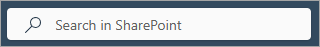 Captura de pantalla que muestra el cuadro de búsqueda de SharePoint en cada página.