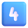 Emoji de tecla de número cuatro de Teams