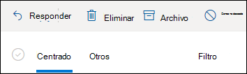 A screenshot shows the Focused and Other tabs at the top of an Outlook.com mailbox.