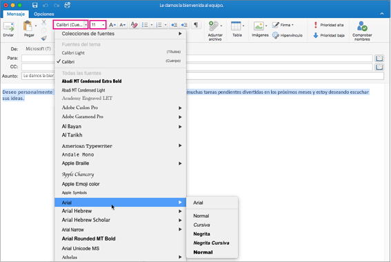 Dar a mensajes de correo electrónico en Outlook para Mac - Soporte de Microsoft