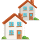 Emoticono de construcción de casas
