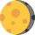 Emoticono del símbolo de luna gibosa menguante