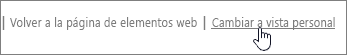 Alternar vínculo para la vista Personal o Pública