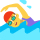 Emoticono de nadadora